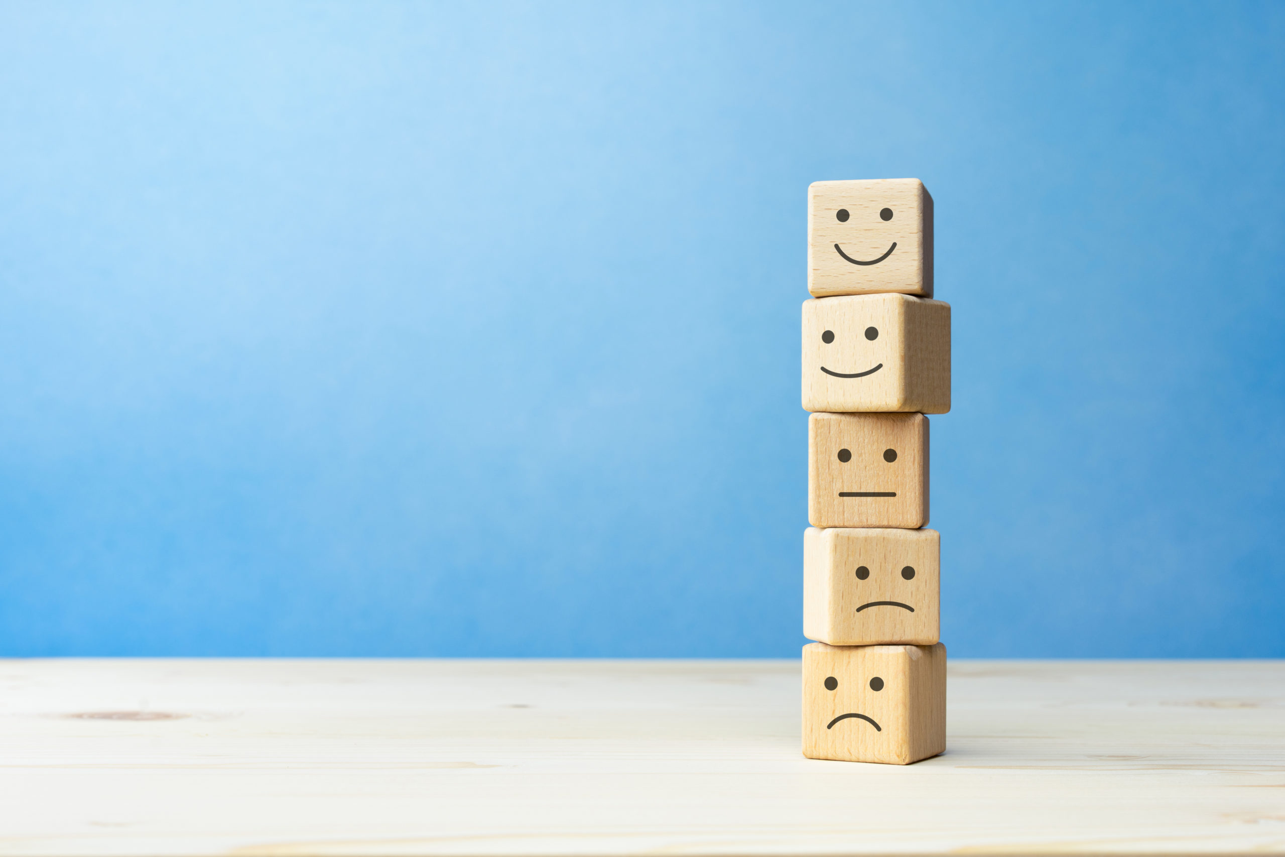 Evaluation (emotions wooden blocks) - Kent Resilience Hub