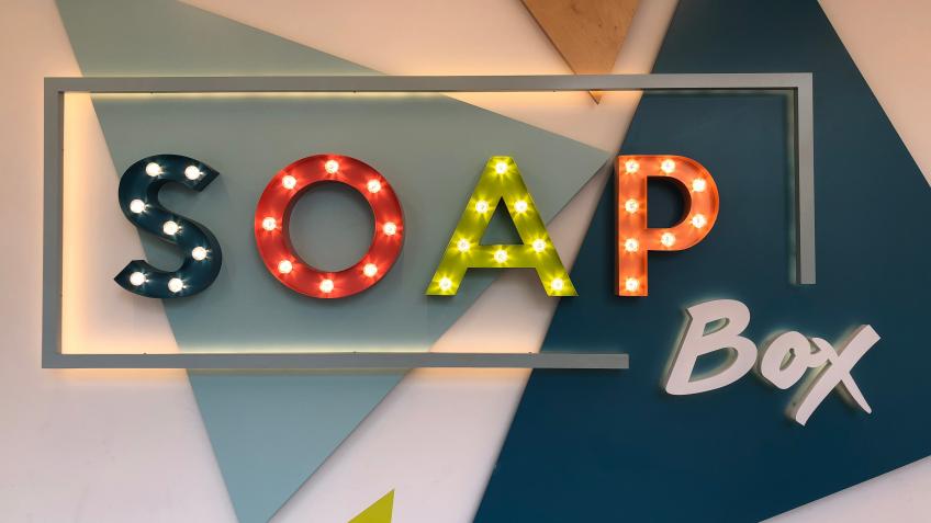 SoapBox wall logo