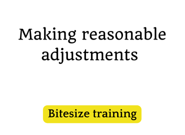 Making reasonable adjustments (text)
