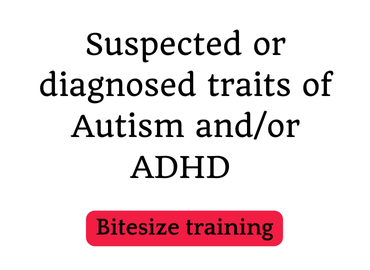 Suspected or diagnosed traits of Autism and/or ADHD (text)