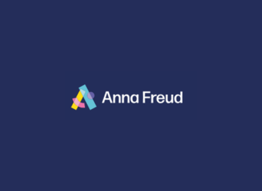 Anna freud logo on blue background