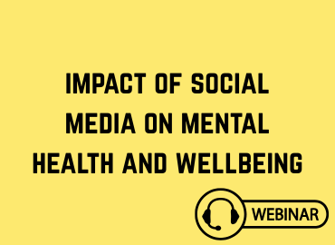 impact of social media on mental health on a yellow background